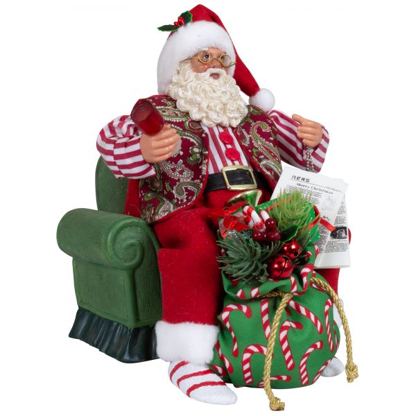 Weihnachtsmann 28cm auf Sessel